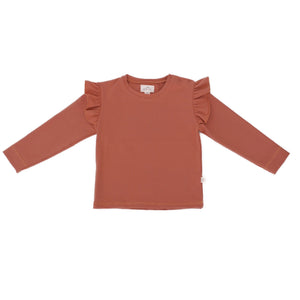 Top with frills TERRACOTTA