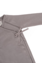 Load image into Gallery viewer, Crossover body with side tie fastening WARM GREY
